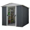 Image de Abri de jardin métal anthracite Yardmaster 23 m² + kit dancrage