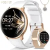 Image de FOSMET Montre Connectée Femme avec Appel Bluetooth 1.32 Smartwatch Femme avec 120+ Sport SpO2/Étanche/Sommeil/Android iOS Or Blan