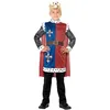 Image de Tunique médiévale rouge garçon Smiffys   déguisement Roi Arthur (tunique cape couronne)