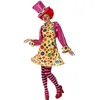 Image de Déguisement Femme Clown Multicolore - Smiffys - Robe Chemise Collants Chapeau - Adulte 3 ans
