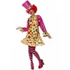 Image de Déguisement clown femme carnaval - SMIFFYS - M - 38/40 - Jaune à pois multicolores - Accessoires inclus