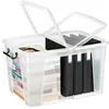 Image de Bac de rangement - CEP - Strata 65L - Transparent - Protection humidité - Couvercle clipsé