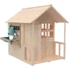 Image de Maisonnette avec plancher véranda et cuisine BOUTON DOR COTTAGE en bois FSC® marron