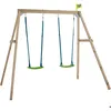 Image de Portique en bois balançoire Forest 2 balançoires