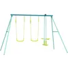 Image de Portique metal tp toys 2 balancoires / vis-a-vis / kit dancrage h.185 cm