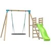 Image de Station balançoire nid et toboggan ALYSSE en bois H243cm