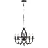 Image de Lustre Artisan noir 5 ampoules