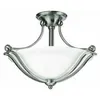 Image de Semi-plafonnier - Bolla - 2 ampoules - Blanc - Verre - E27