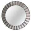 Image de Heart of the home - Miroir rond en métal design Flora - Diam. 80 cm - Gris/Taupe