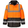 Image de Parka haute visibilité bicolore Portwest matelassée - Orange / Noir