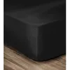 Image de LOVELY HOME Drap Housse 100% coton 160x200x25 cm noir