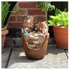 Image de Fontaine solaire Pots Elvedon - SMART SOLAR - Résine - Marron - Autonome - 48cm