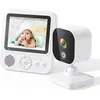 Image de PIMPIMSKY Babyphone vidéo sans fil moniteur pour bébé ecran de videosurveillance maison Caméra bébé sans fil 24 GHz