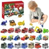 Image de Calendrier de Lavent 2023 24 voitures pour enfants véhicule dingénierie pelle Cadeau de Noël pour Enfants Garçons Filles