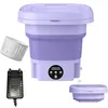 Image de Mini machine à laver Portable Mini Lave-Linge Petite Machine à Linge Pliable avec Panier de Vidange Laveuse Pratique 8L