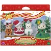Image de Poupée - SYLVANIAN FAMILIES - Le coffret de Noël - 4 figurines articulées