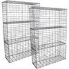 Image de Lot de 6 Paniers de Gabions Argentés en Acier Galvanisé pour Projets d Aménagement Extérieur100 x 50 x 30cm