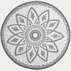 Image de Tapis extérieur jardin imperméable réversible et résistant UV - Henna - Rond 180 cm - Gris - Matériaux recyclés - Homescapes