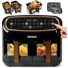 Image de Duronic AF34 BG Set Friteuse à Air avec 1 grand tiroir de 10L et 2 petits tiroirs de 5L inclus 10 Programmes de Cuisson Préréglés