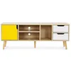Image de Meuble TV en Bois - Design Scandinave - Haley Jaune