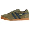 Image de Basket Gola Harrier Suede - Khaki/Marine