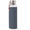 Image de Black and Blum   Gourde en verre 600 mL Ardoise bouchon inox protection silicone anneau de transport