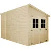 Image de Abri de jardin en bois 8 m² TIMBELA - Pin / épicéa - H244x211x416 cm - Construction de Panneaux - M340A