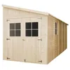 Image de Abri de jardin en bois 101 m² TIMBELA - 218x514 cm - Pin / épicéa - Construction de Panneaux - Plancher NON inclus - M341A