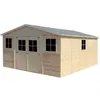 Image de Abri de jardin en bois 20 m² TIMBELA - avec plancher imprégné - Pin / épicéa - 246x518x420 cm - M333+M333G