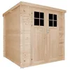 Image de Abri de jardin en bois 3.53 m2 - Timbela M309F - l204xL204xH200 cm - Porte verrouillable de haute qualité