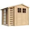 Image de Abri de jardin en bois - TIMBELA M386F+M386G - porte verrouillable de haute qualité