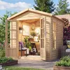 Image de Bureau de jardin en bois 4.2 m2 - TIMBELA M351FB - l233xP222xH233cm