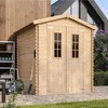 Image de Abri de jardin en bois AVEC SOL TRAITÉ - Stockage extérieur I186xL196xH218 cm/ 282 m2 - TIMBELA M320C+M320G