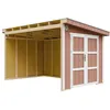 Image de Abri de Jardin Qualité Premium 868 m² - H231x248x412 cm - Sans plancher e paroi latérale - Timbela M939B-REDWOOD RED