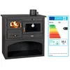 Image de Poêle à bois avec four PRITY 1P34   101 kW Noir Graphite Classe A Plaque de Cuisson en Métal