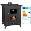 Image de Poêle à bois avec four PRITY FR   139 kW Noir Graphite Classe A Four Spacieux avec Thermomètre
