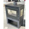 Image de Poêle à bois PRITY PM3-TV   13 kW Noir Graphite Classe A+ Design Panoramique avec Triple Vitrage