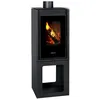 Image de Poêle à bois PRITY PMV-TV   11 kW Noir Graphite Classe A Design Panoramique