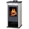Image de Poêle à bois Vanessa Lux   9 kW avec panneaux latéraux couleur ivoire et design élégant