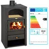 Image de Poêle à bois Prity K2 avec niche   104 kW Noir Graphite Classe A Design fonctionnel