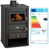 Image de Poêle à bois Prity S2   104 kW Noir Graphite Classe A Design Compact