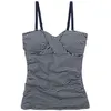 Image de Haut de maillot de bain tankini femme Regatta Aceana III - navy/white seeksucker stripe