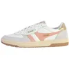 Image de Basket Plate Cuir Gola Hawk - Blanc Rose Or