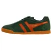 Image de Baskets homme - Gola - Harrier - Cuir - Vert - Lacets