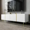 Image de Meuble TV L 170cm - avec 4 portes - MDF - Blanc