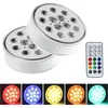Image de 2PCS Lumière LED Submersible Rechargeable Avec Télécommande RVB Couleur Eclairage de Décoration pour Bassin/Vase/Piscine