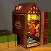 Image de Kit serre-livres en bois DIY avec Lumière LED Meubles Book Nook Kit détagère à Livres Puzzle 3D Cadeaux pour enfants adultes TC16B
