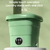 Image de Machine à laver pliable avec panier de vidange pour sous-vêtements de voyage en appartement Mini laveuse portable- 4.5 L