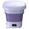 Image de Mini Machine À Laver Pliante - 9L - 36W - Machine à Laver Stérilisante Portative - Adaptée au Camping - Violet