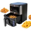 Image de Friteuse À Air 6.8L Inox Sans Huile 1500W Écran Tactile Multifonction Cuisson Rapide Air Fryer Grande Capacité Température